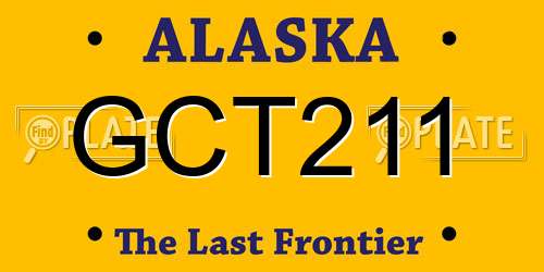 GCT211 Alaska License Plate