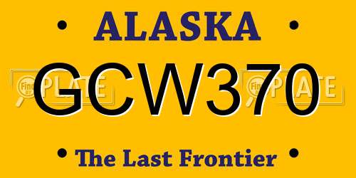 GCW370 Alaska License Plate