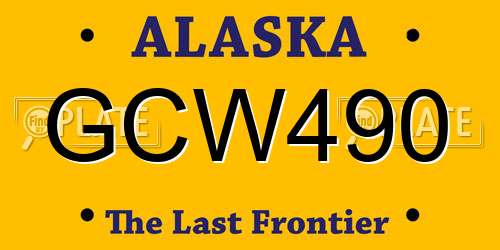 GCW490 Alaska License Plate
