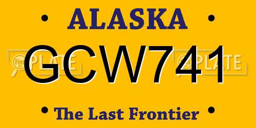 GCW741 Alaska License Plate