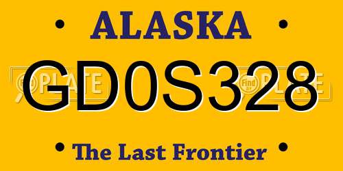 GD0S328 Alaska License Plate