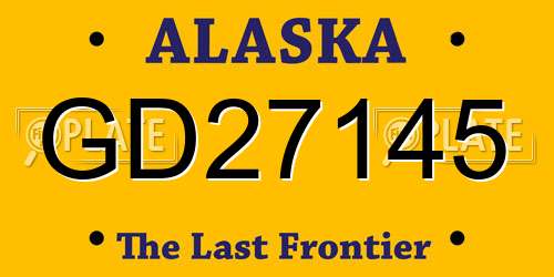 GD27145 Alaska License Plate
