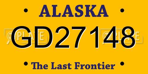 GD27148 Alaska License Plate