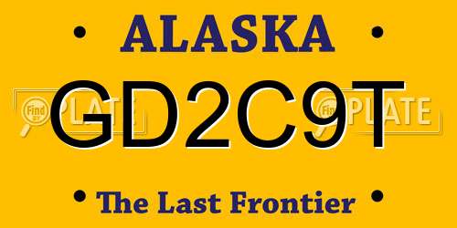 GD2C9T Alaska License Plate