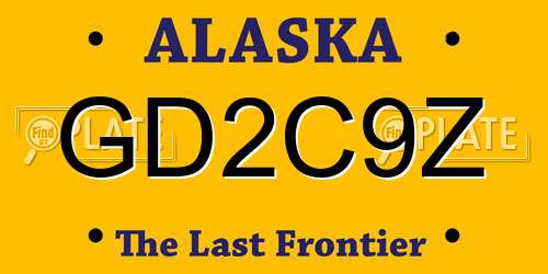 GD2C9Z Alaska License Plate