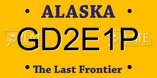 GD2E1P Alaska License Plate