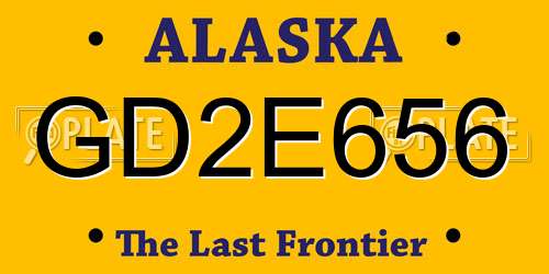 GD2E656 Alaska License Plate