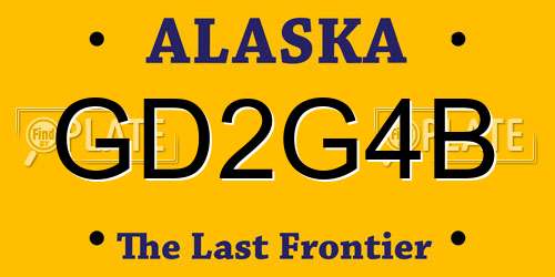 GD2G4B Alaska License Plate