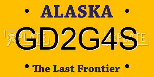 GD2G4S Alaska License Plate