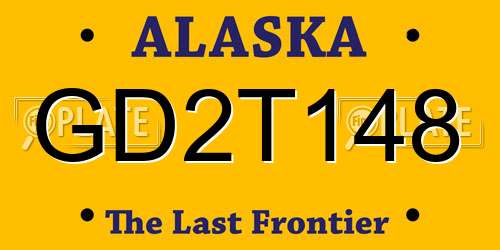 GD2T148 Alaska License Plate