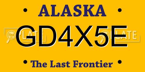 GD4X5E Alaska License Plate