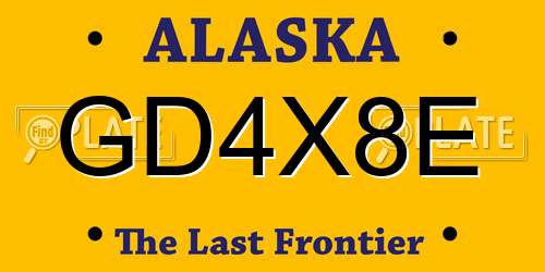 GD4X8E Alaska License Plate
