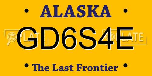 GD6S4E Alaska License Plate