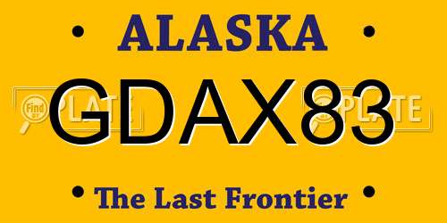 GDAX83 Alaska License Plate