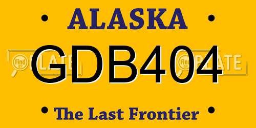 GDB404 Alaska License Plate