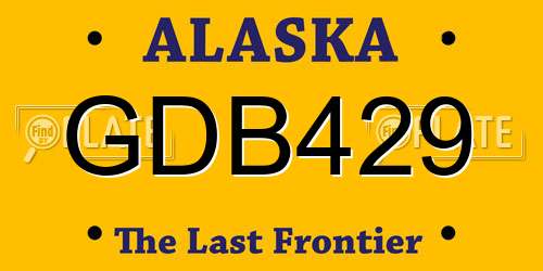 GDB429 Alaska License Plate