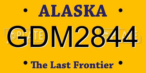 GDM2844 Alaska License Plate
