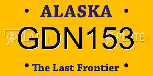GDN153 Alaska License Plate