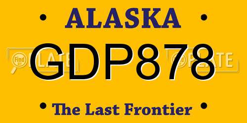 GDP878 Alaska License Plate