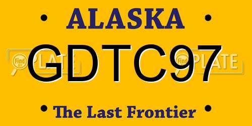 GDTC97 Alaska License Plate