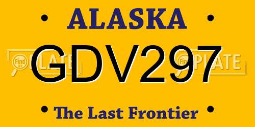 GDV297 Alaska License Plate