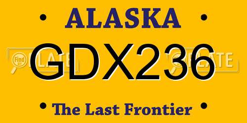 GDX236 Alaska License Plate