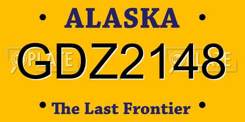 GDZ2148 Alaska License Plate