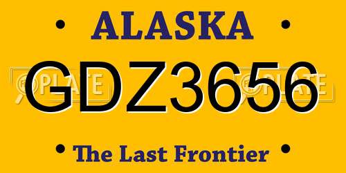 GDZ3656 Alaska License Plate