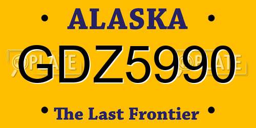 GDZ5990 Alaska License Plate