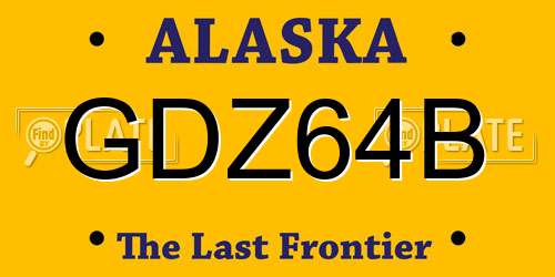 GDZ64B Alaska License Plate