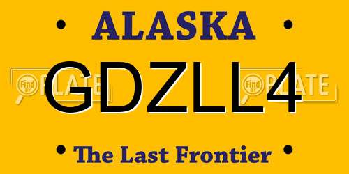 GDZLL4 Alaska License Plate