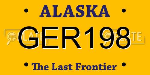 GER198 Alaska License Plate