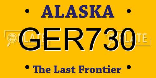 GER730 Alaska License Plate