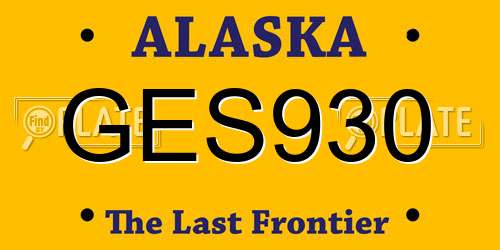GES930 Alaska License Plate