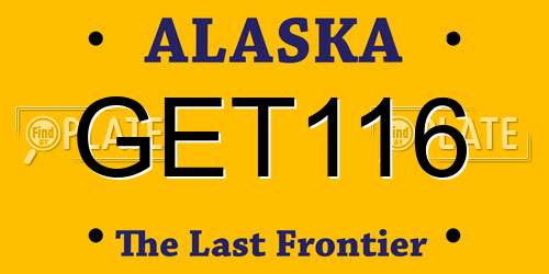 GET116 Alaska License Plate