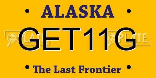GET11G Alaska License Plate