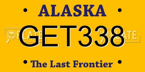 GET338 Alaska License Plate