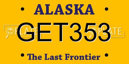 GET353 Alaska License Plate