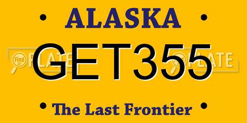 GET355 Alaska License Plate