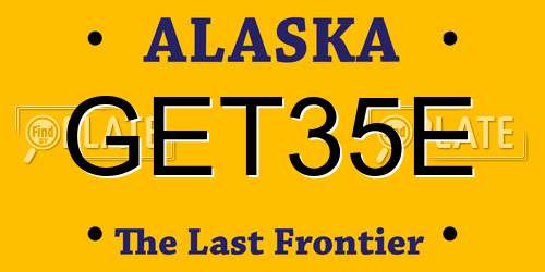 GET35E Alaska License Plate