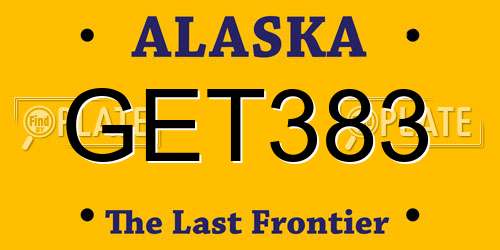 GET383 Alaska License Plate