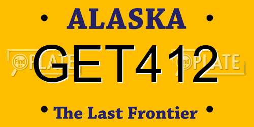 GET412 Alaska License Plate