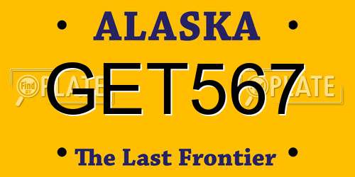 GET567 Alaska License Plate