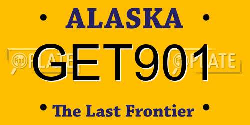 GET901 Alaska License Plate