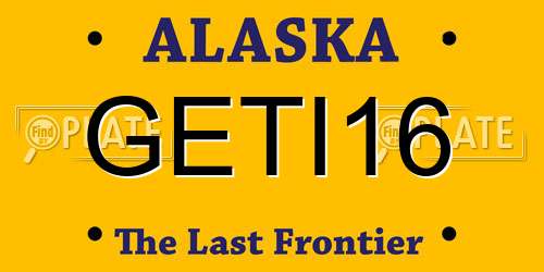 GETI16 Alaska License Plate