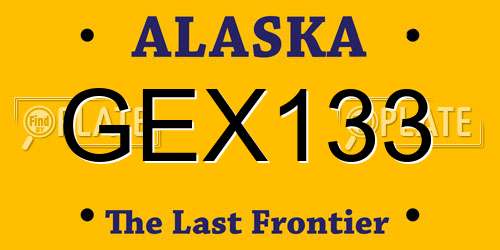 GEX133 Alaska License Plate
