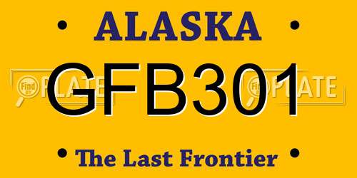 GFB301 Alaska License Plate