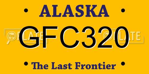 GFC320 Alaska License Plate
