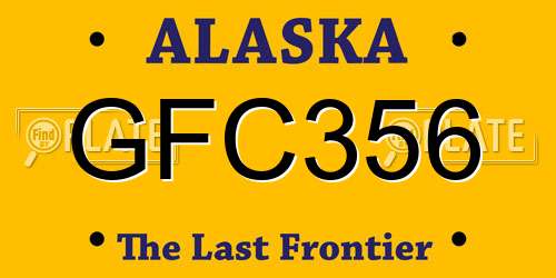 GFC356 Alaska License Plate
