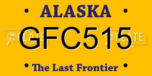 GFC515 Alaska License Plate